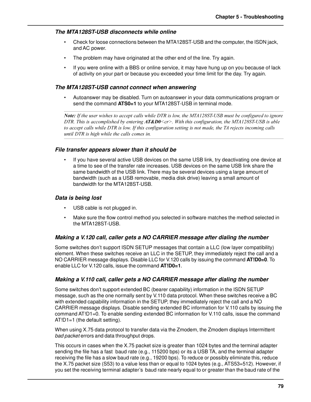 AC International manual MTA128ST-USB disconnects while online 