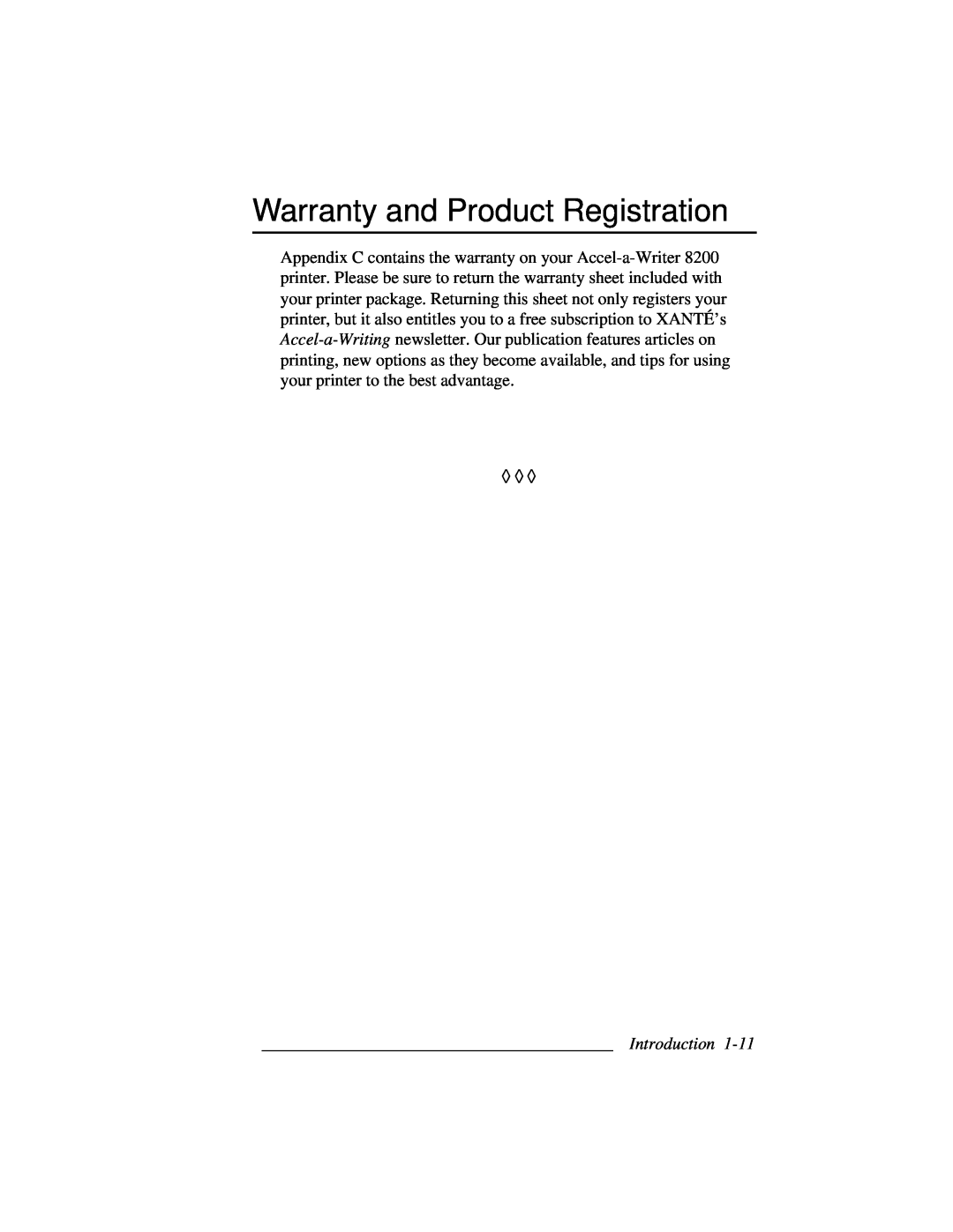 Accel 8200 manual Warranty and Product Registration, à à à 