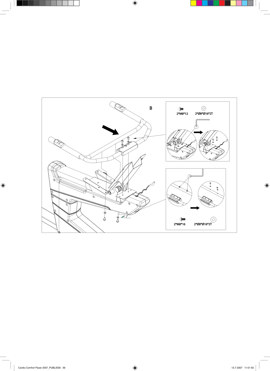 Accell Cardio Comfort Pacer owner manual M8*12 