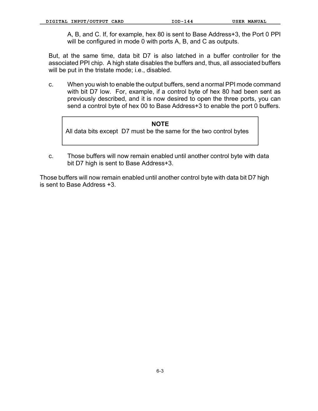 Access IOD-144 user manual Digital INPUT/OUTPUT Card 