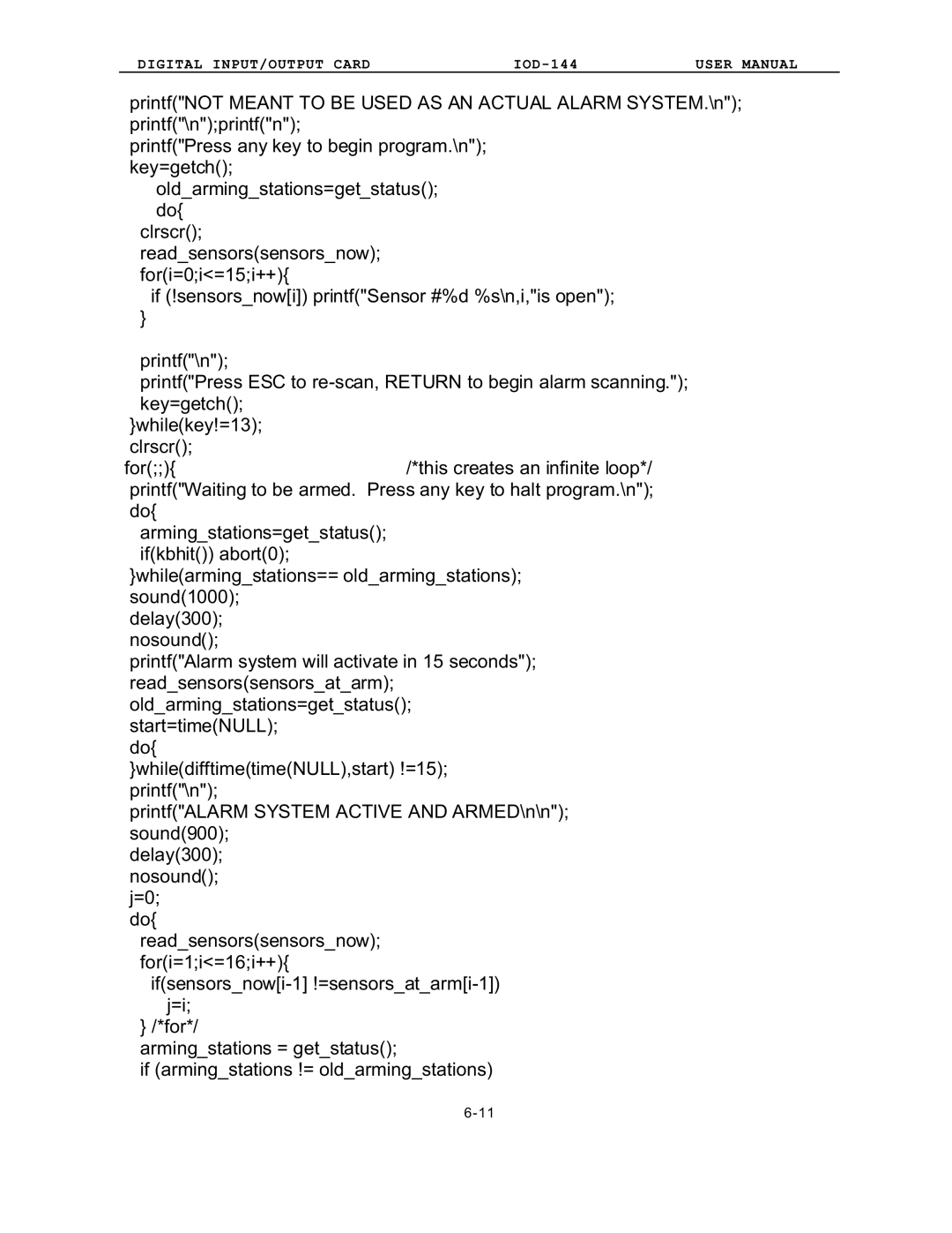 Access IOD-144 user manual Digital INPUT/OUTPUT Card 