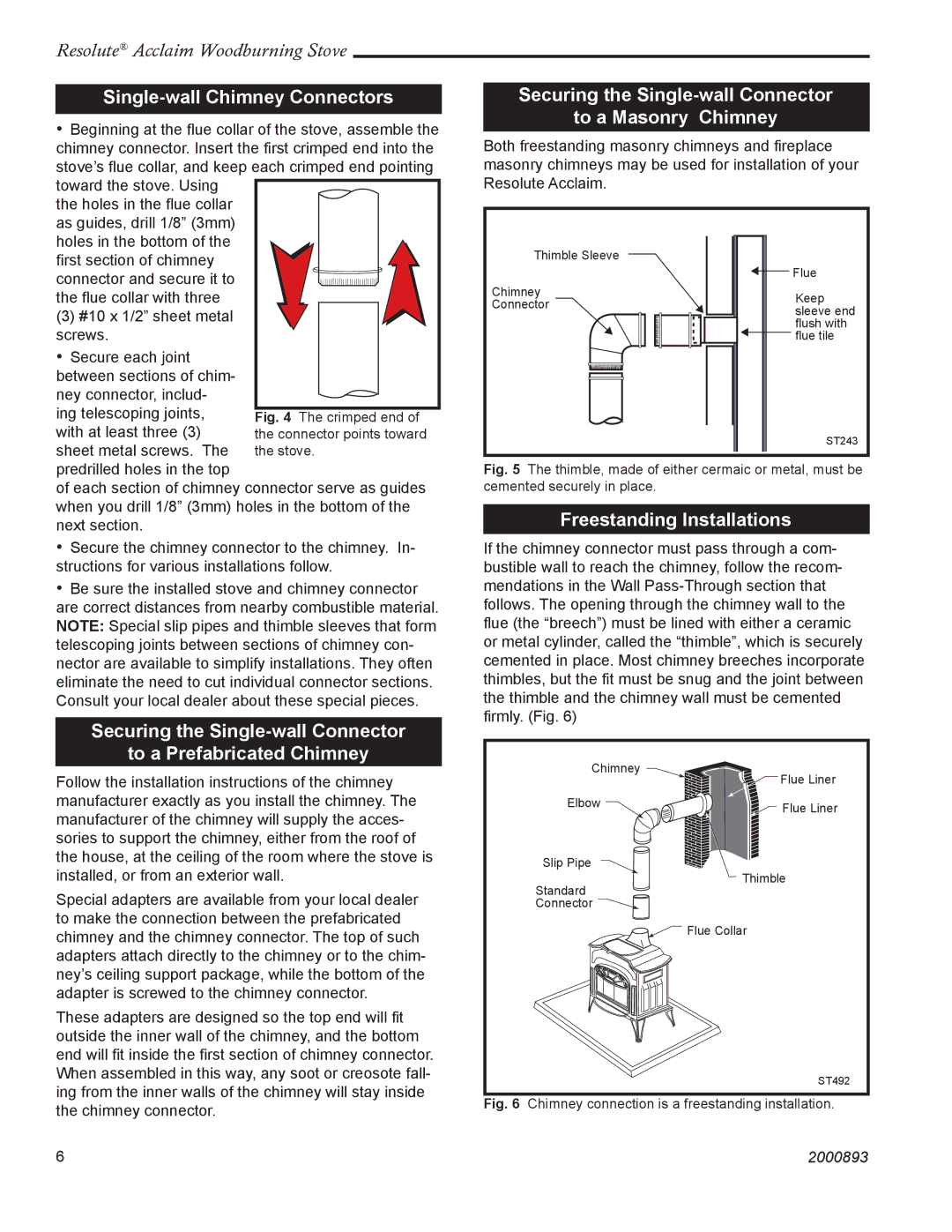 Acclaim Lighting 2490 Single-wall Chimney Connectors, Securing the Single-wall Connector To a Masonry Chimney 