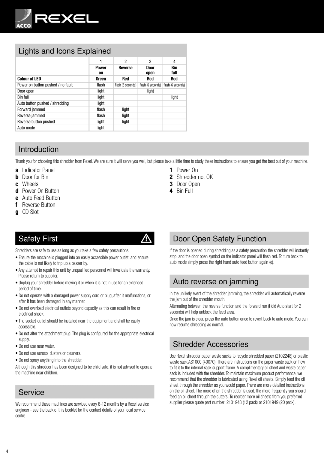 ACCO Brands RLSM9, RLX20, RLS28, RLM11 instruction manual Safety First 