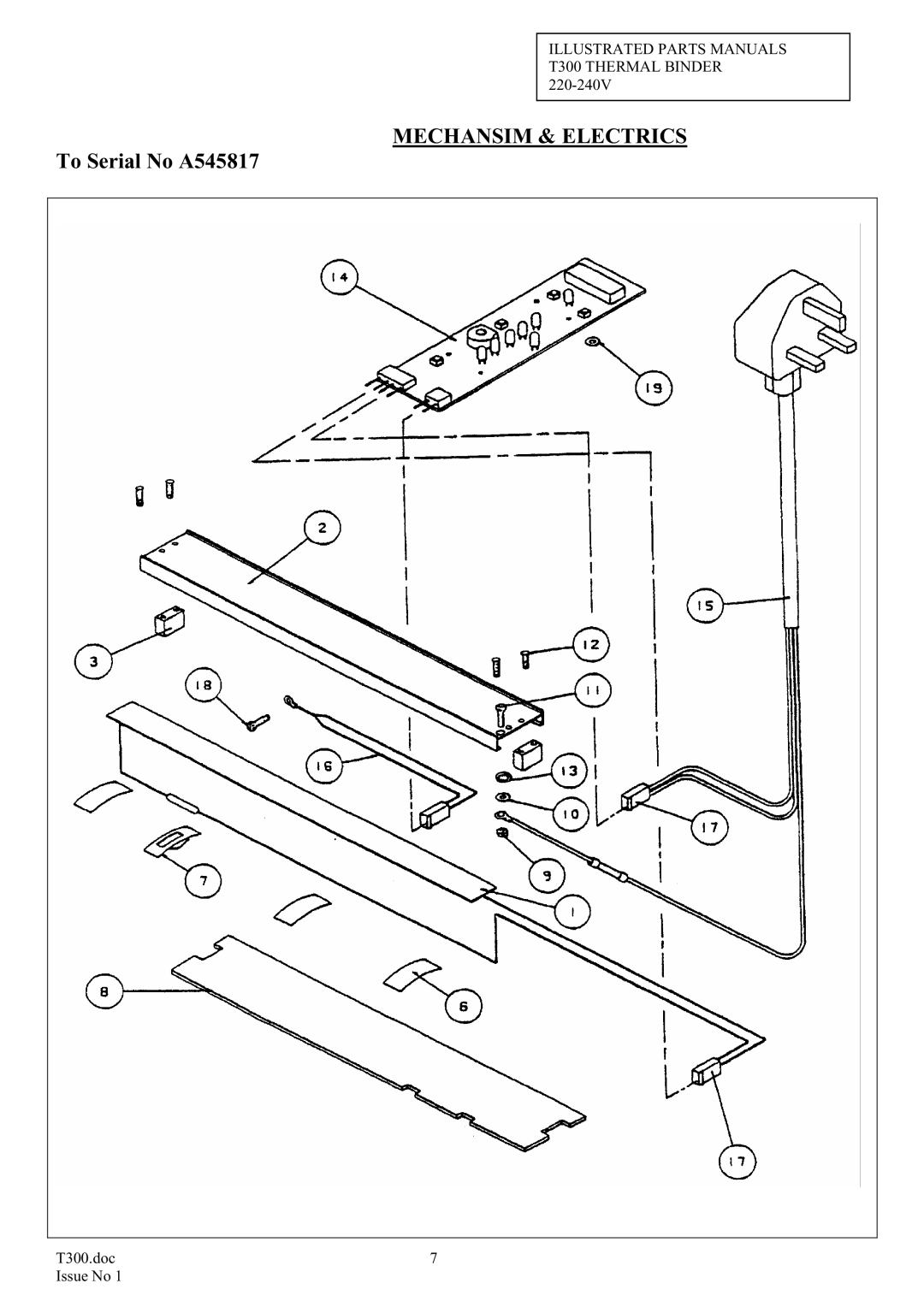 ACCO Brands T300 manual Mechansim & Electrics 