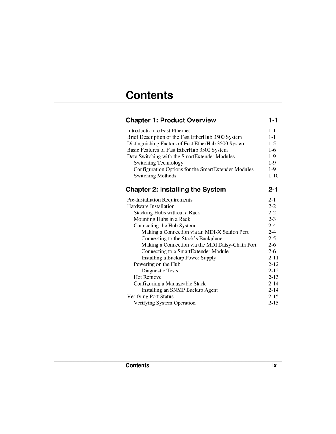 Accton Technology 12mi SNMP, 12i manual Contents 