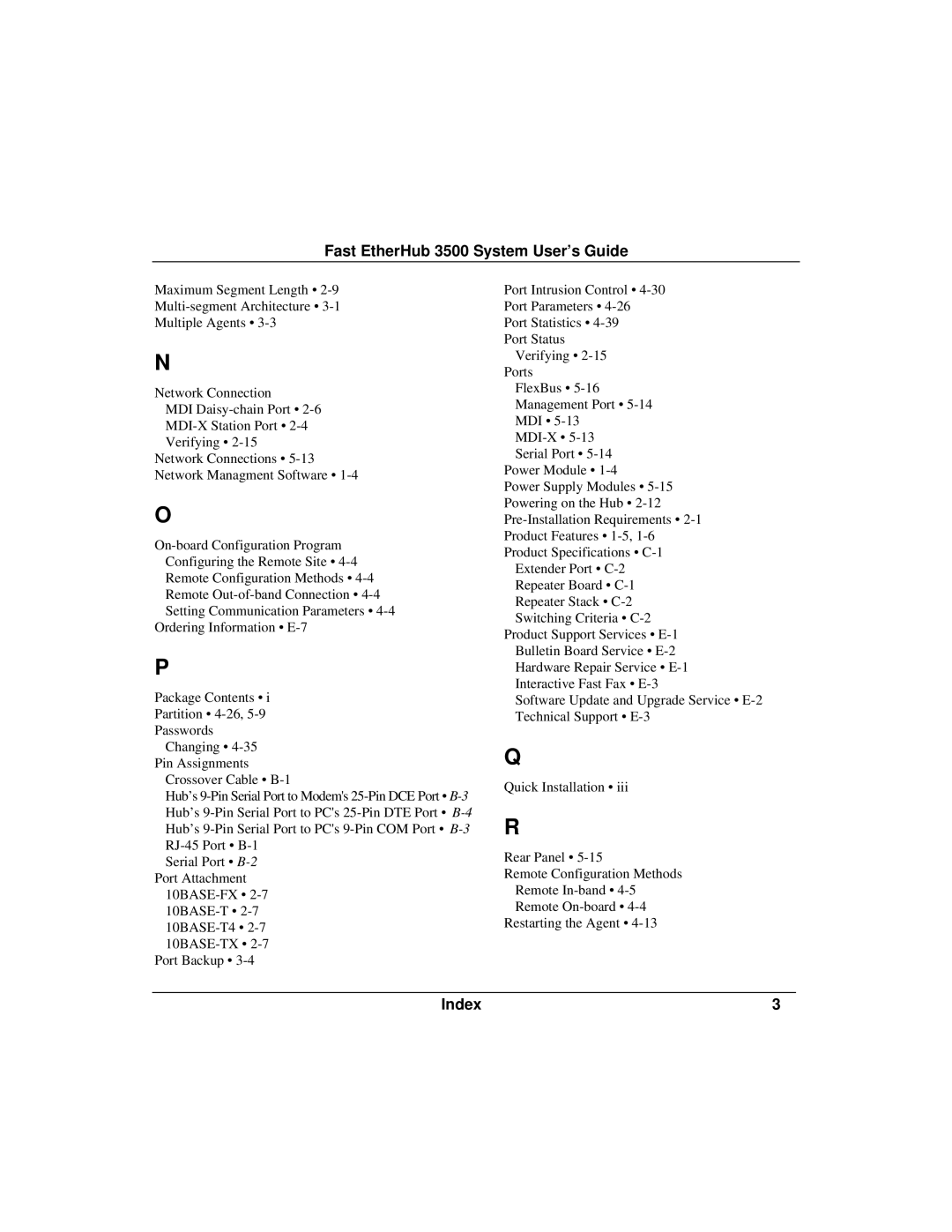 Accton Technology 12mi SNMP, 12i manual Fast EtherHub 3500 System User’s Guide 