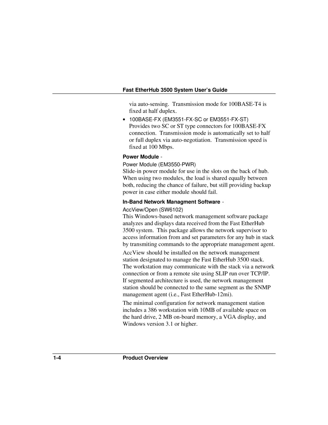 Accton Technology 12i, 12mi SNMP manual Power Module 