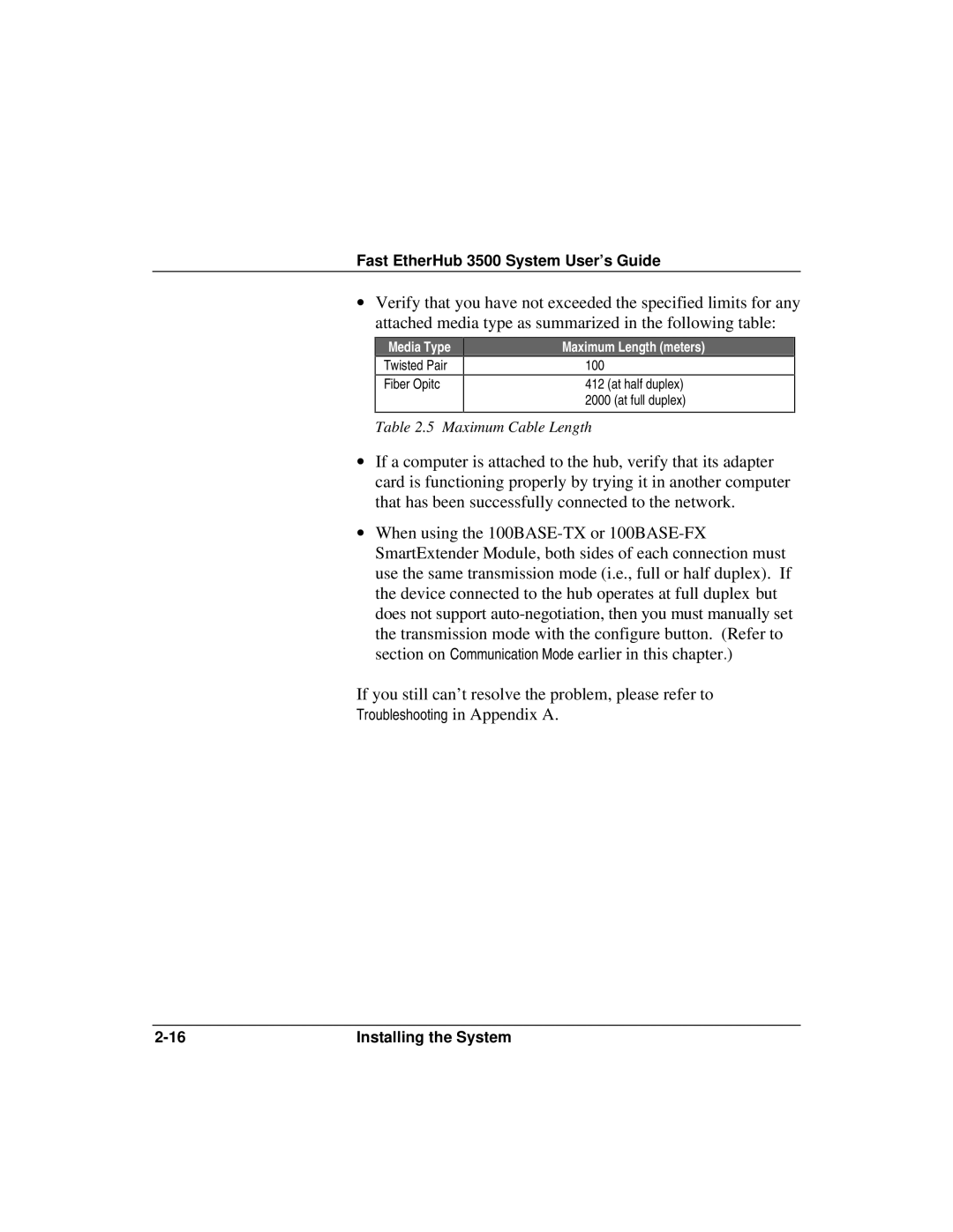 Accton Technology 12mi SNMP, 12i manual Maximum Cable Length 