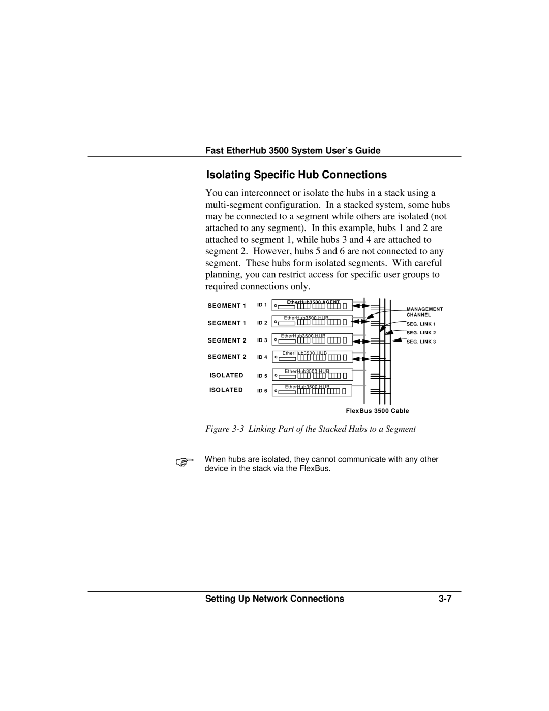 Accton Technology 12i, 12mi SNMP manual Isolating Specific Hub Connections, Segment Isolated 