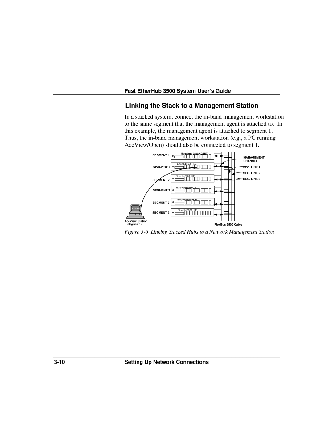 Accton Technology 12mi SNMP, 12i manual Linking the Stack to a Management Station 