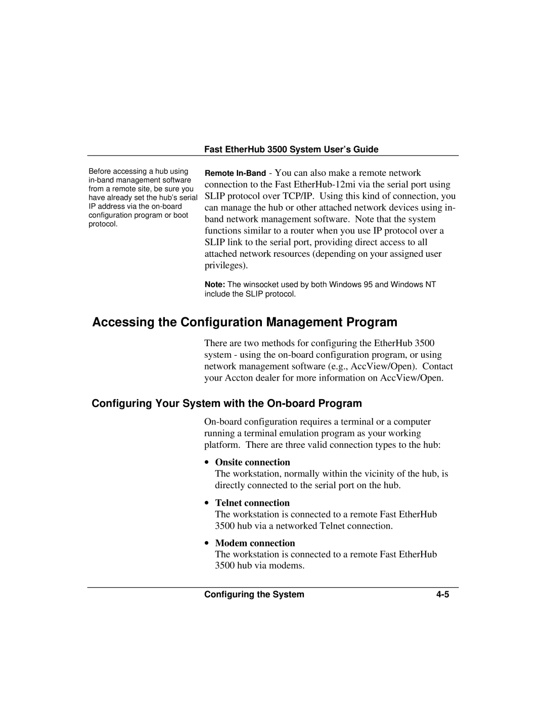 Accton Technology 12mi SNMP, 12i manual Accessing the Configuration Management Program 