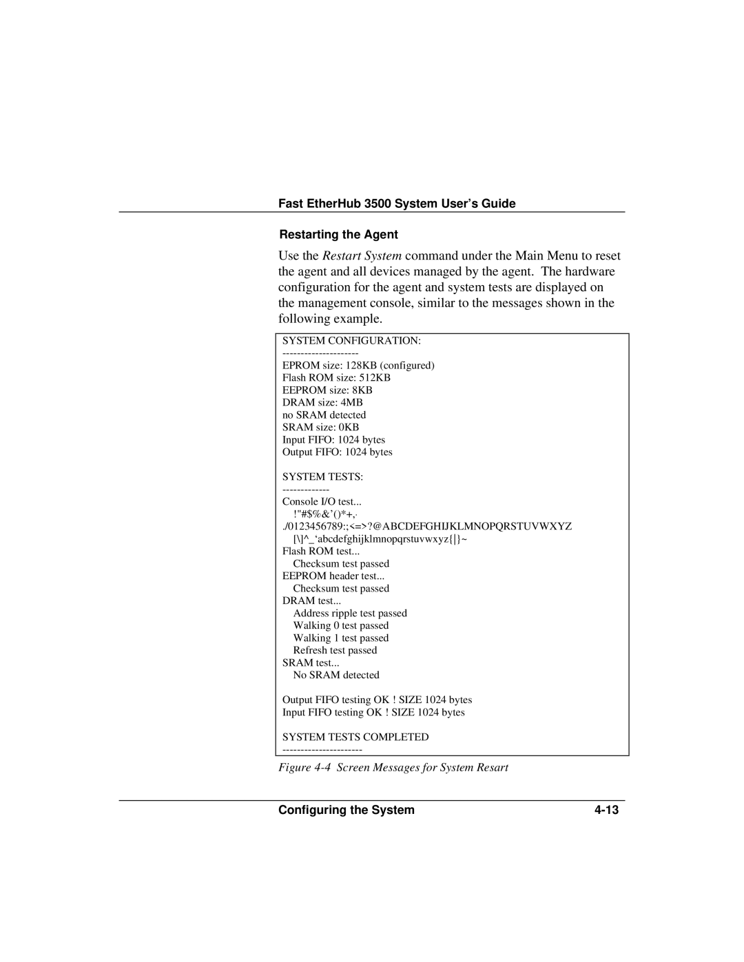 Accton Technology 12mi SNMP, 12i manual Fast EtherHub 3500 System User’s Guide Restarting the Agent 