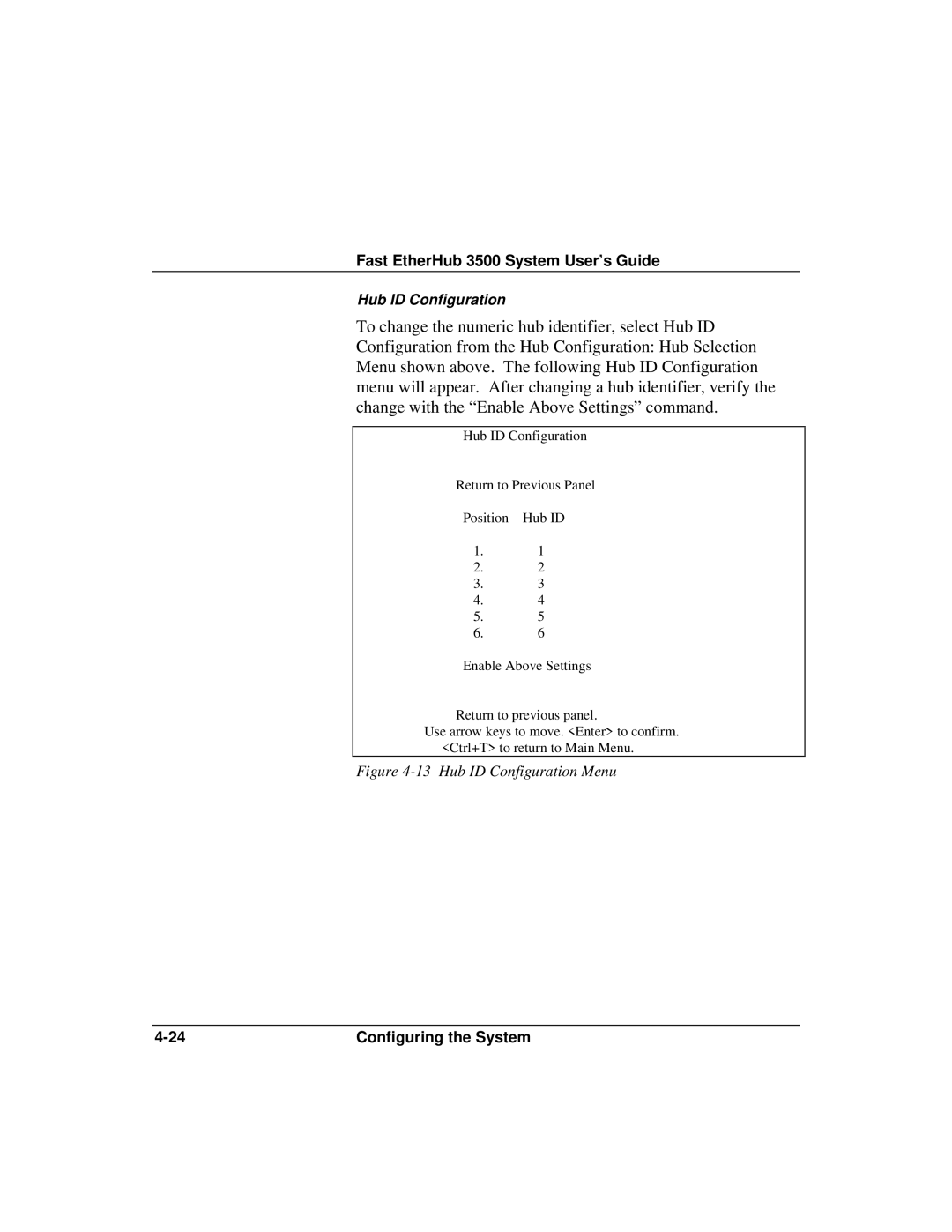 Accton Technology 12i, 12mi SNMP manual Hub ID Configuration 