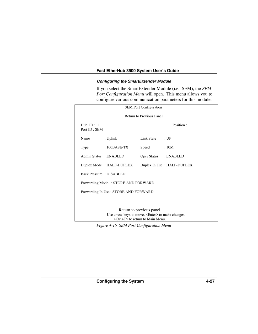 Accton Technology 12mi SNMP, 12i manual Configuring the SmartExtender Module 