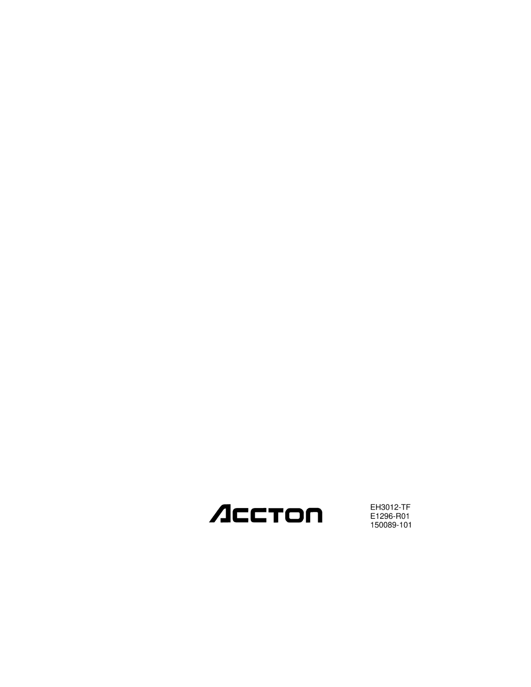 Accton Technology 12se manual EH3012-TF E1296-R01 