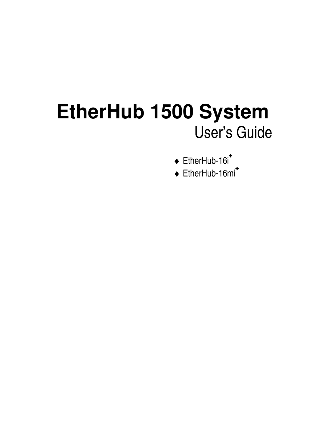 Accton Technology manual EtherHub 1500 System 