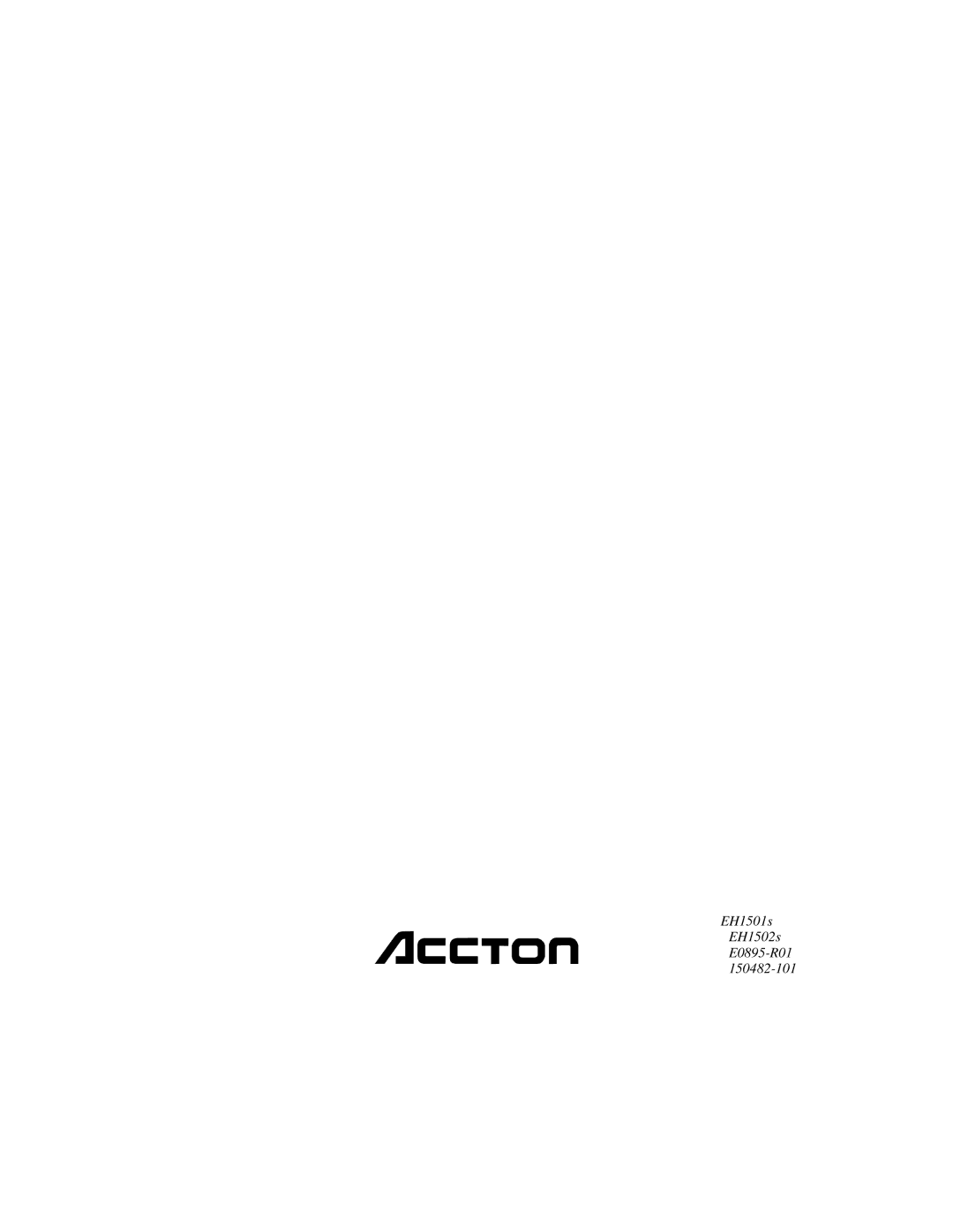 Accton Technology 1500 manual EH1501s EH1502s E0895-R01 