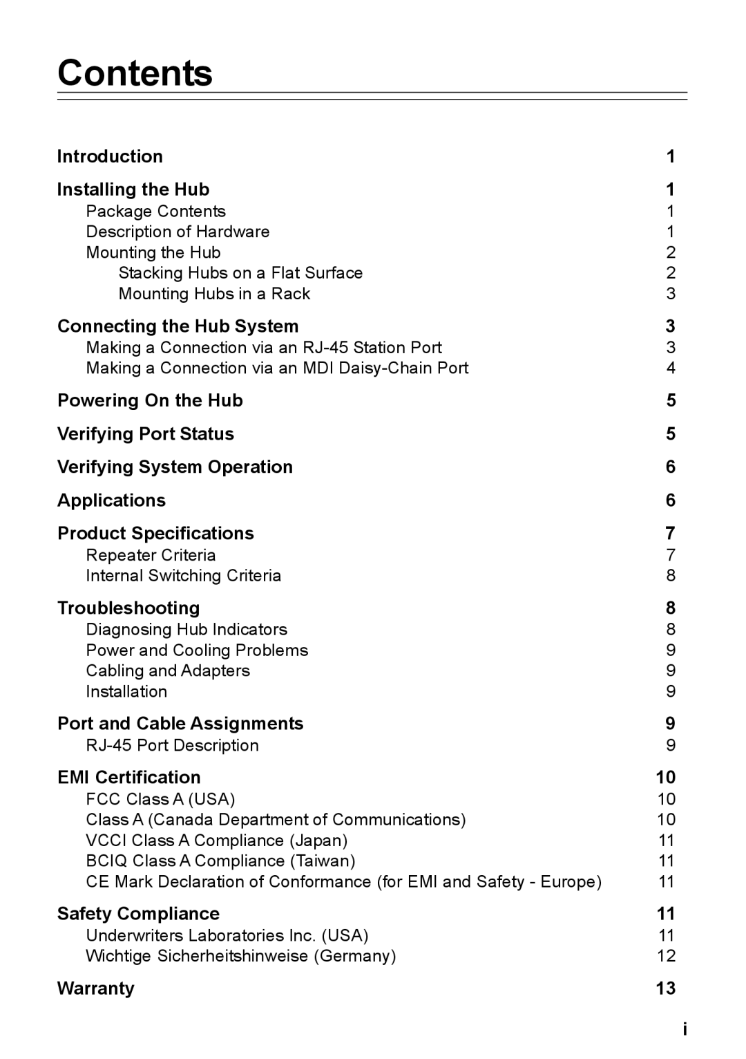 Accton Technology 3008P, 3016P manual Contents 