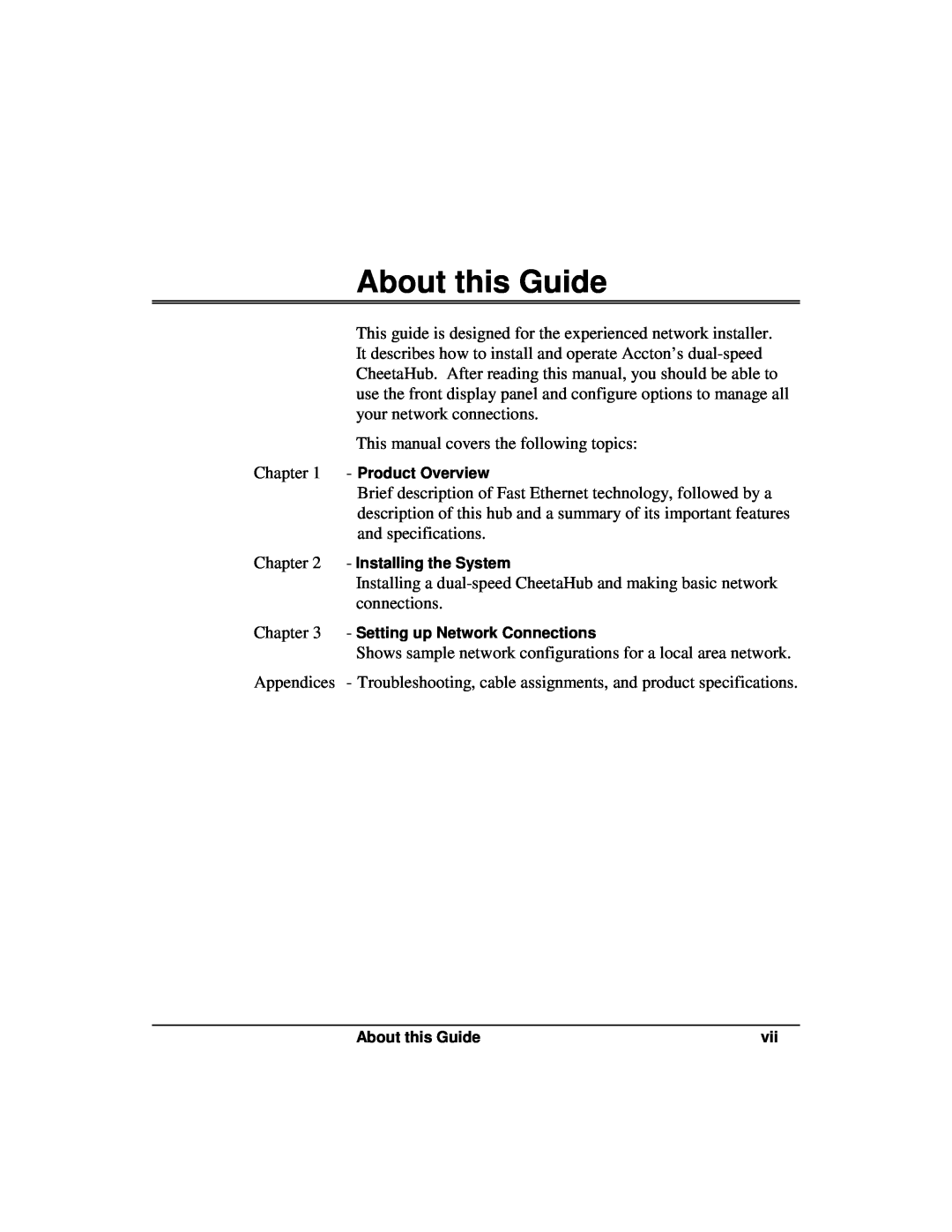 Accton Technology 3012B manual About this Guide 