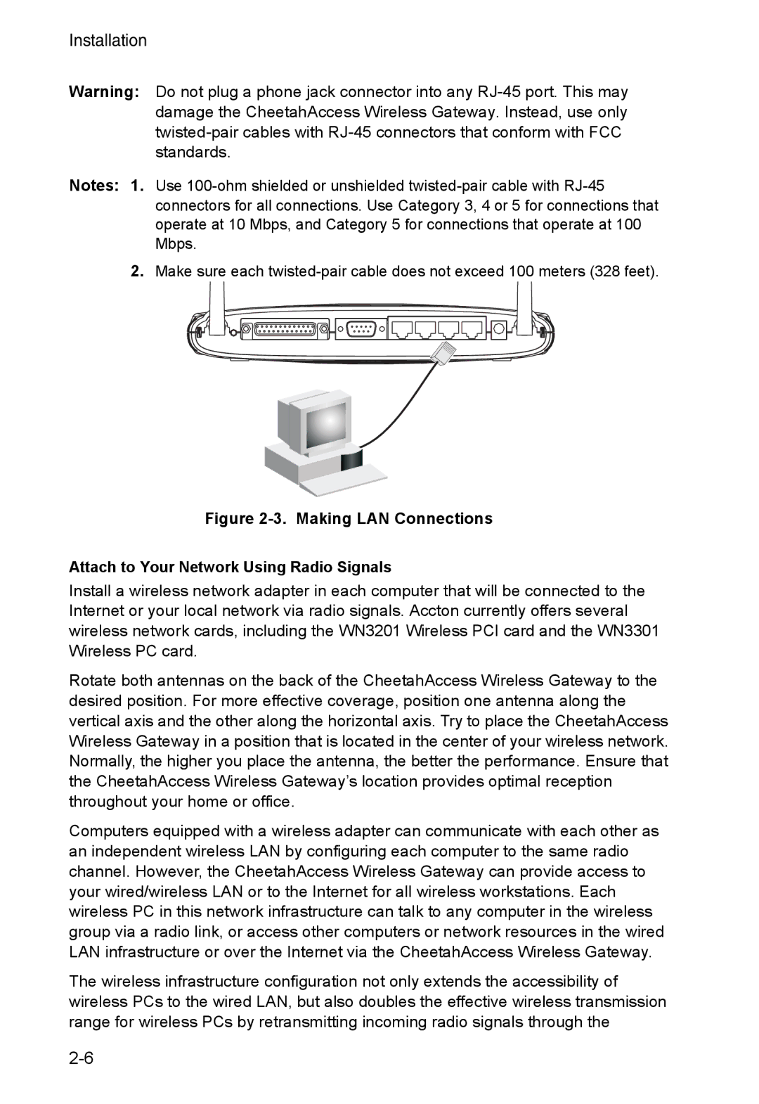 Accton Technology AC-IG2004W manual Installation 