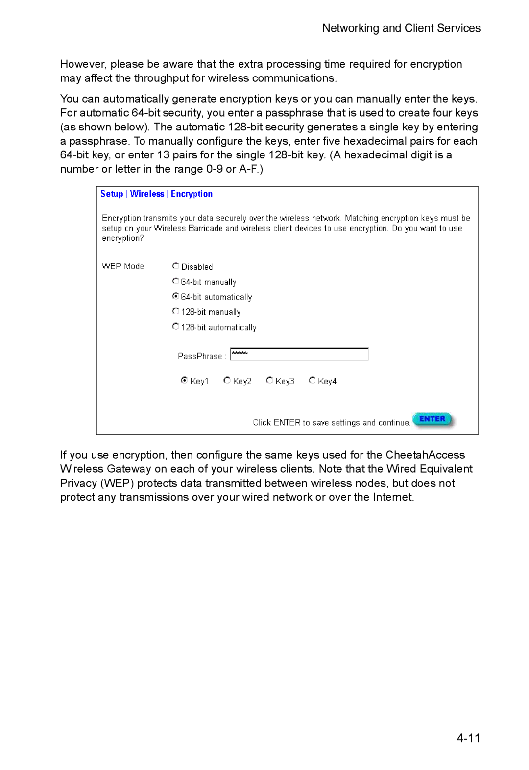 Accton Technology AC-IG2004W manual Networking and Client Services 