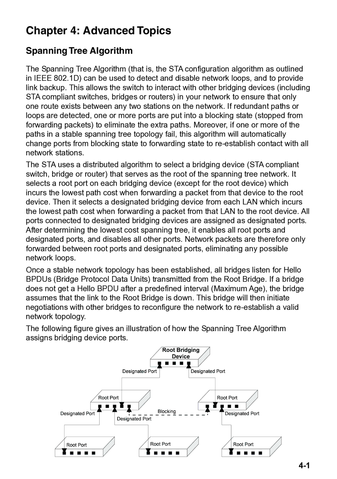 Accton Technology 4508, CheetahSwitch Workgroup manual Advanced Topics, Spanning Tree Algorithm 