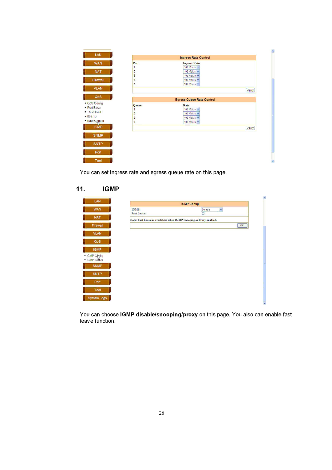 Accton Technology EC3805 manual Igmp 