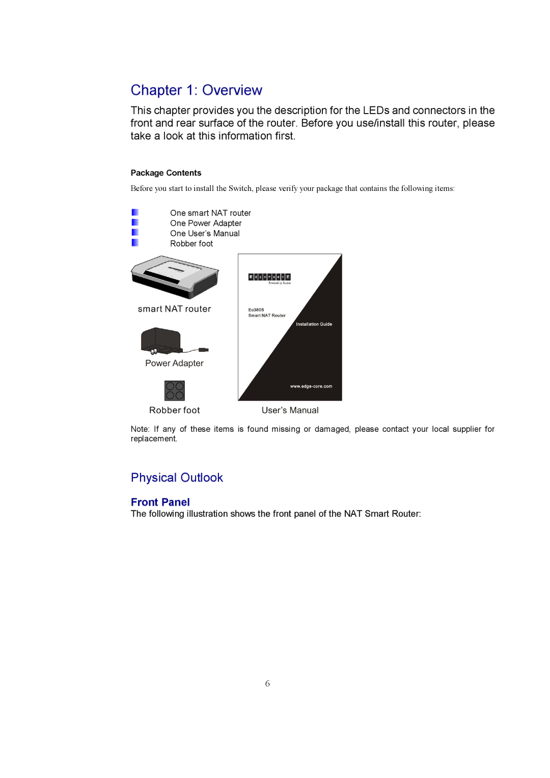 Accton Technology EC3805 manual Overview 