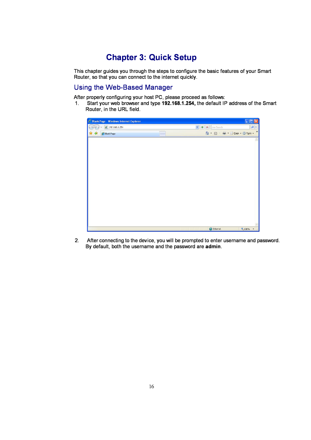Accton Technology EC3805 manual Quick Setup, Using the Web-Based Manager 