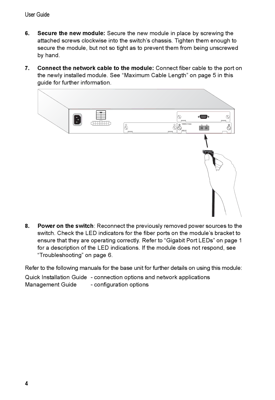 Accton Technology EM4582-LX-SC, 1000BASE-LX manual User Guide 