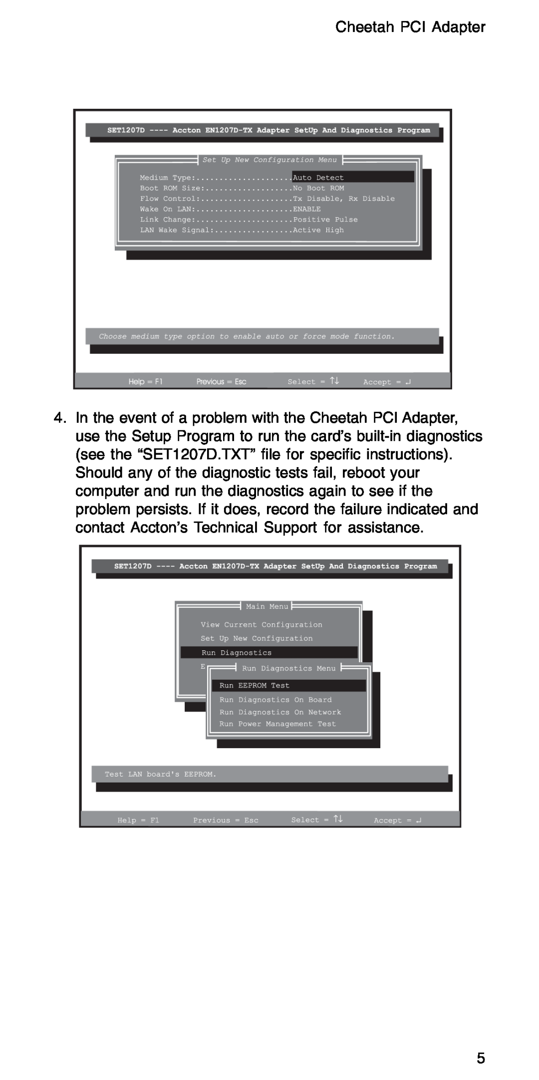 Accton Technology EN1207D-TX manual Cheetah PCI Adapter 