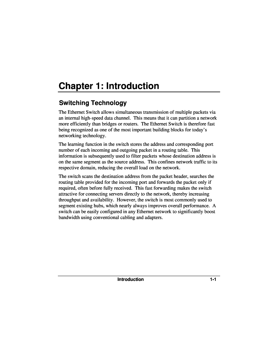 Accton Technology ES3002-TF manual Introduction, Switching Technology 