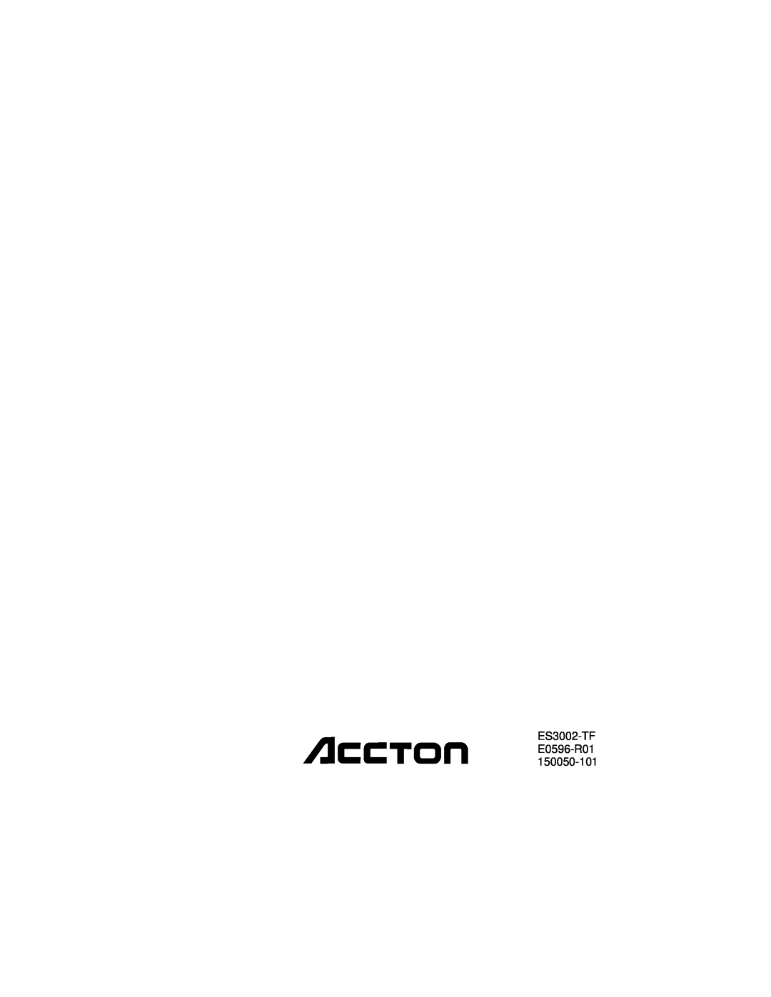 Accton Technology manual ES3002-TF E0596-R01 