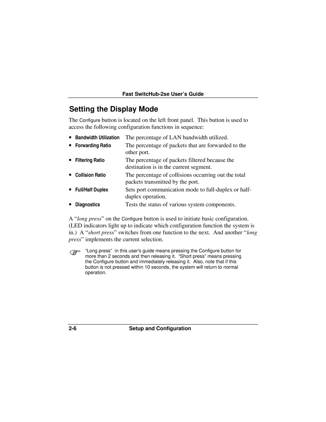 Accton Technology ES3002-TF manual Setting the Display Mode 