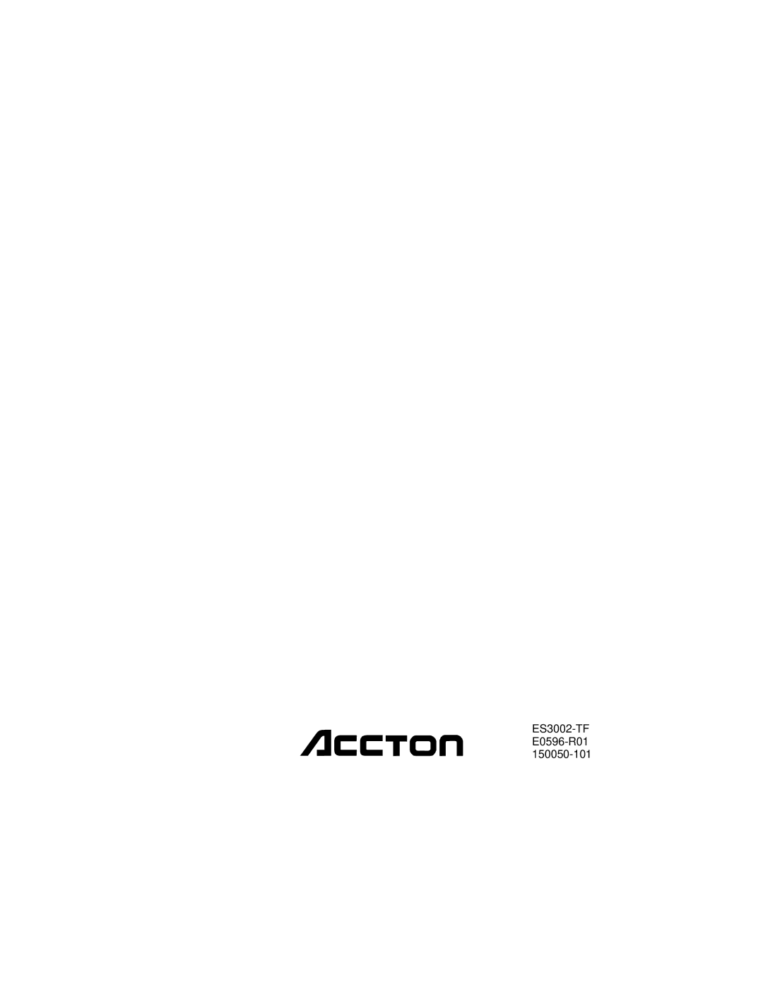 Accton Technology manual ES3002-TF E0596-R01 