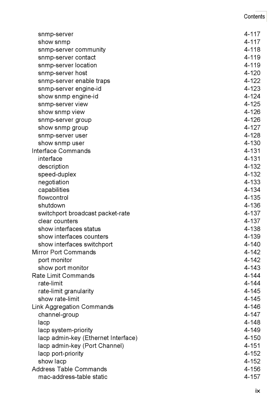 Accton Technology ES3552XA, ES3526XA manual Contents 