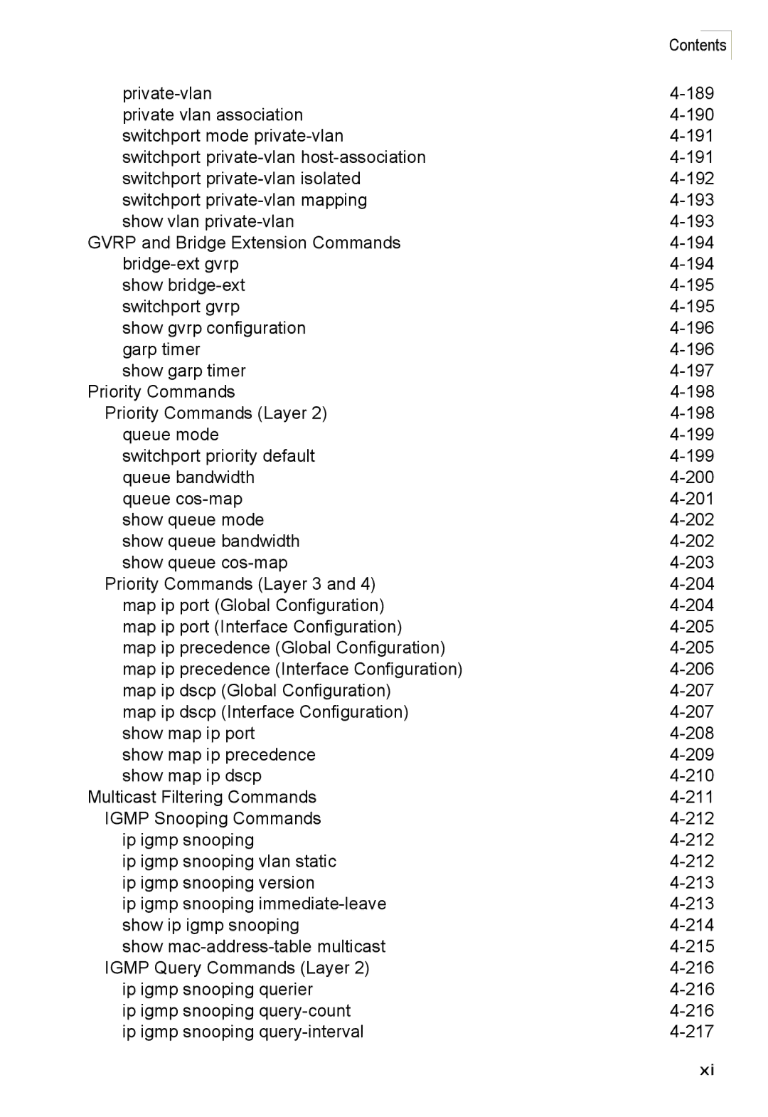 Accton Technology ES3552XA, ES3526XA manual Contents 