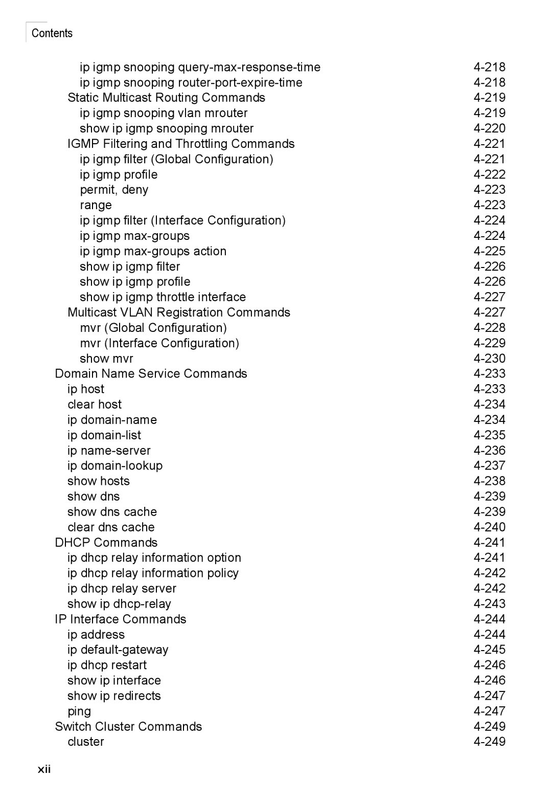 Accton Technology ES3526XA, ES3552XA manual Xii 