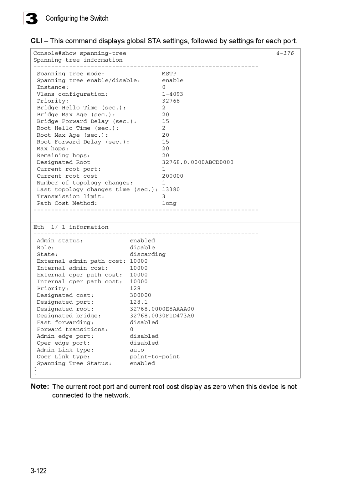 Accton Technology ES3526XA, ES3552XA manual 176, Mstp 