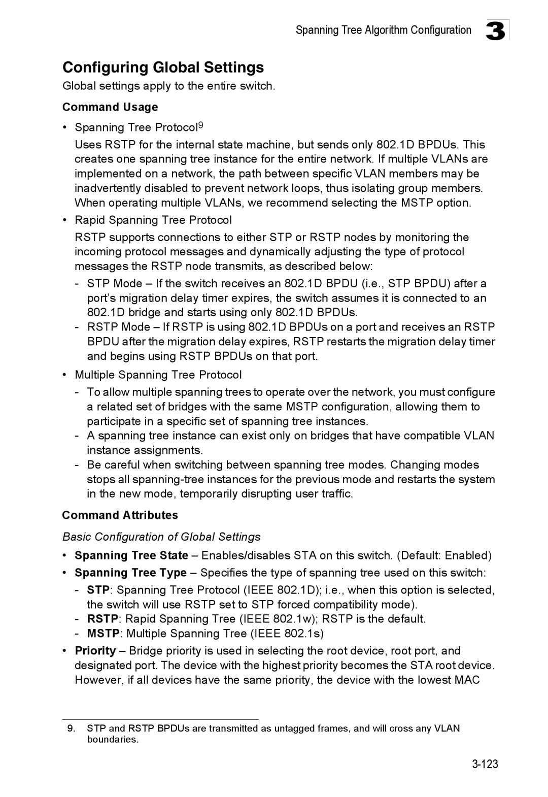 Accton Technology ES3552XA, ES3526XA manual Configuring Global Settings, Global settings apply to the entire switch 