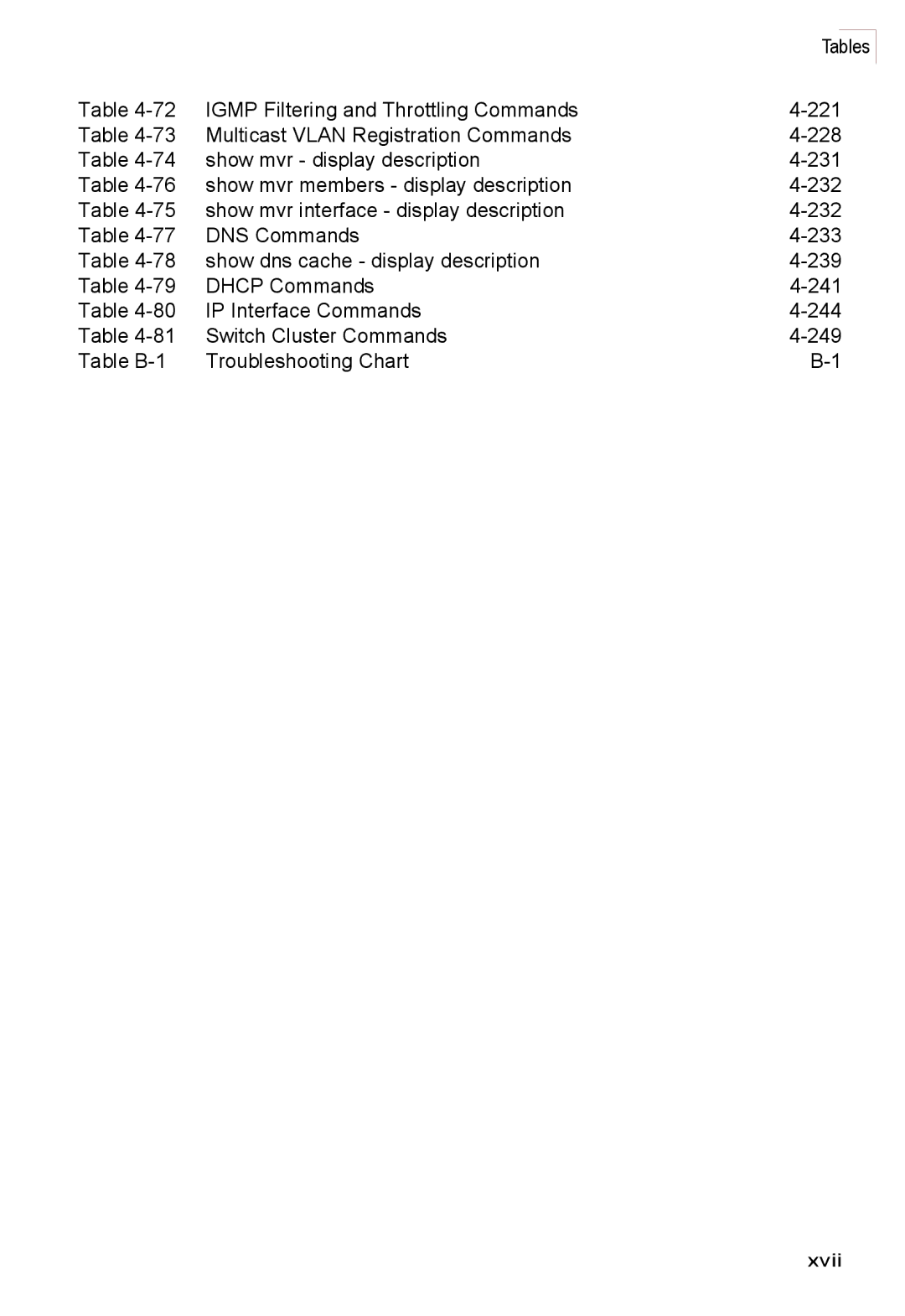 Accton Technology ES3552XA, ES3526XA manual Xvii 