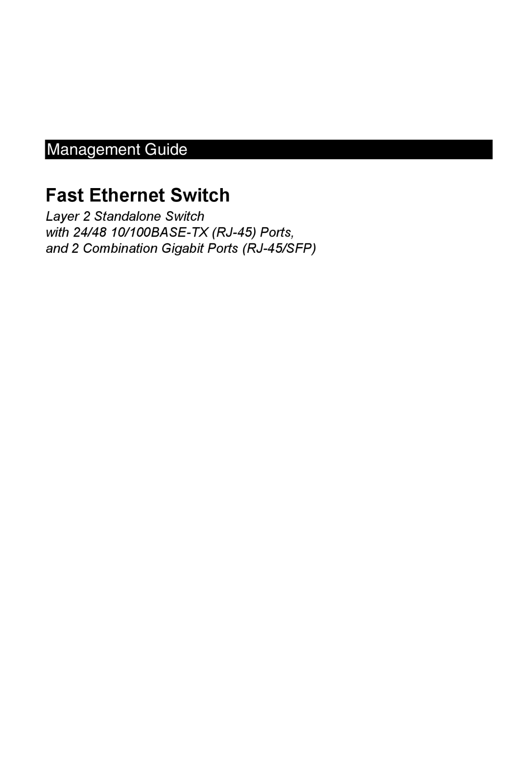 Accton Technology ES3552XA, ES3526XA manual Fast Ethernet Switch 