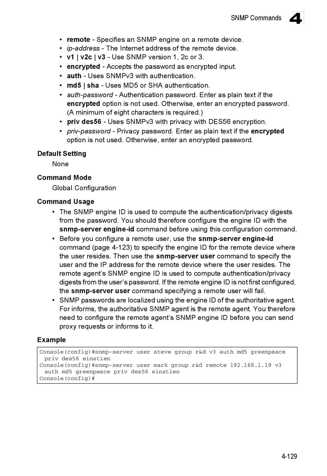 Accton Technology ES3552XA, ES3526XA manual 129 