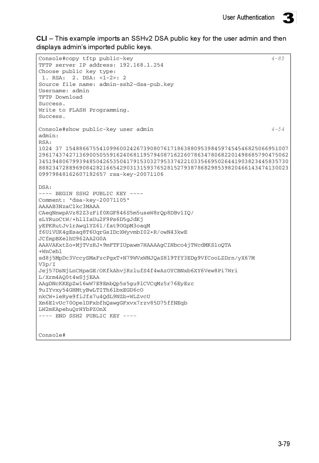 Accton Technology ES3528M-SFP manual END SSH2 Public KEY 