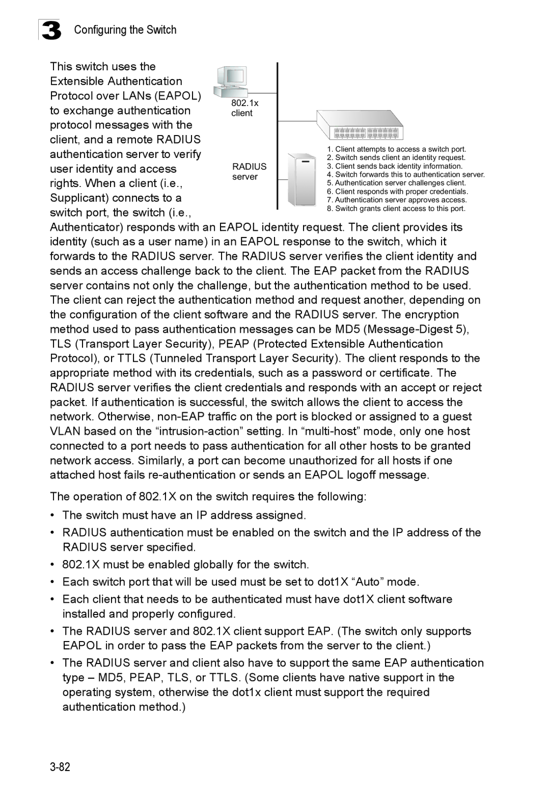 Accton Technology ES3528M-SFP manual Configuring the Switch 