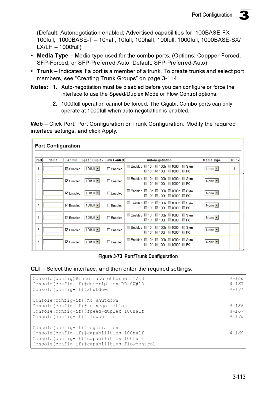 Accton Technology ES3528M-SFP manual 167, 171, 168, 170, 169 