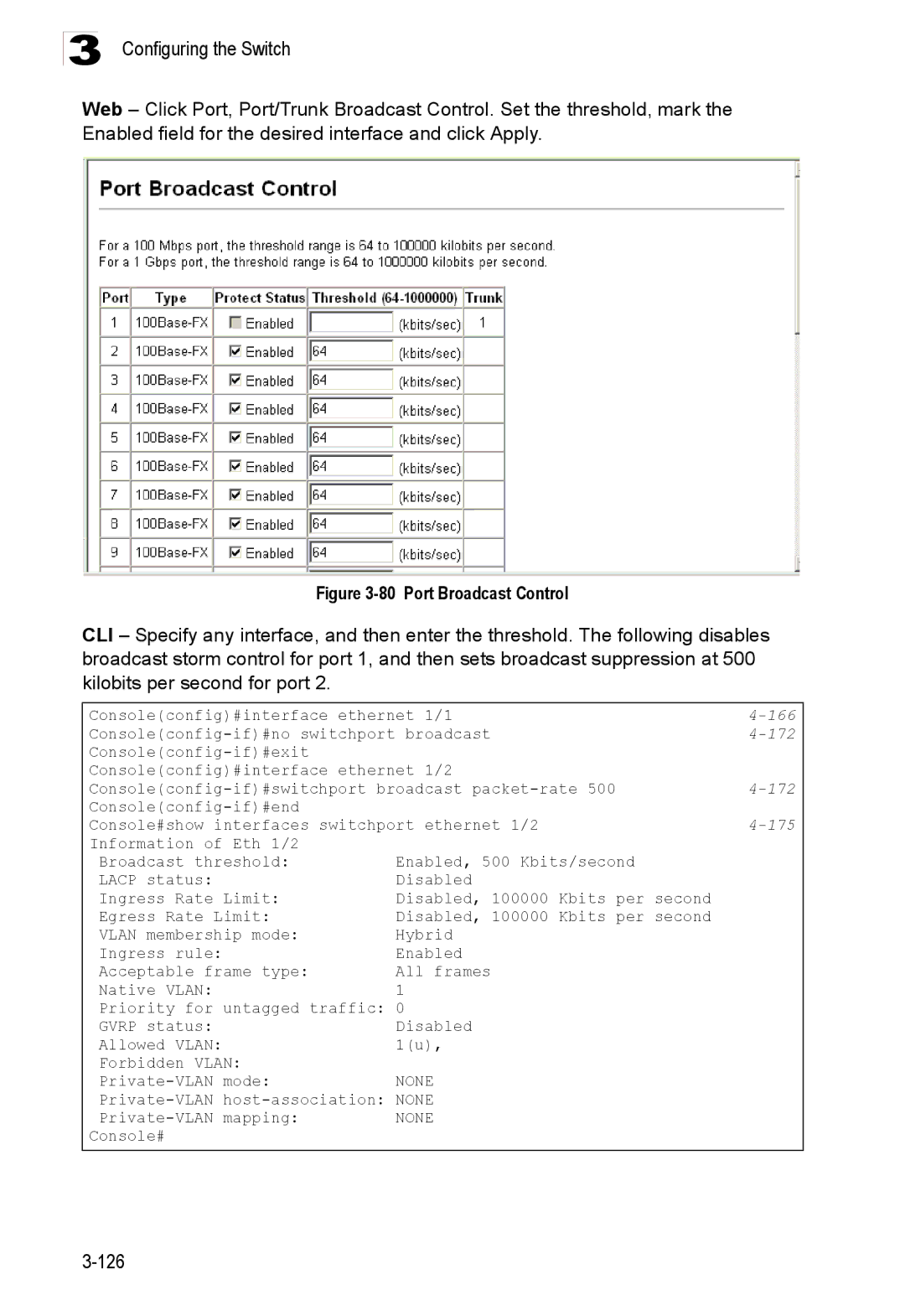 Accton Technology ES3528M-SFP manual 172, 175 