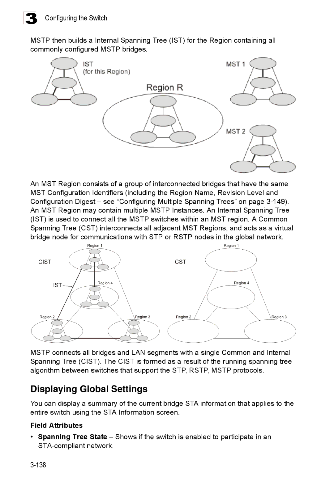 Accton Technology ES3528M-SFP manual Displaying Global Settings, Field Attributes 