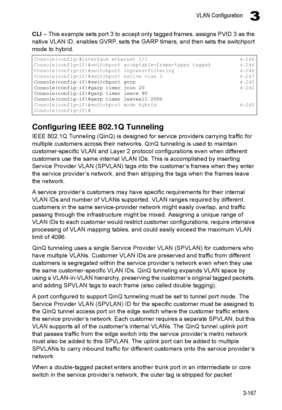 Accton Technology ES3528M-SFP manual Configuring Ieee 802.1Q Tunneling 