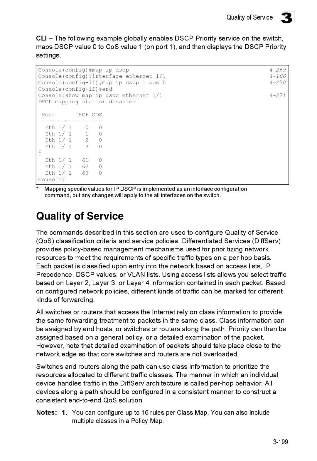 Accton Technology ES3528M-SFP manual Quality of Service, 270, 271 